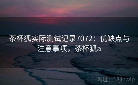 茶杯狐实际测试记录7072：优缺点与注意事项，茶杯狐a