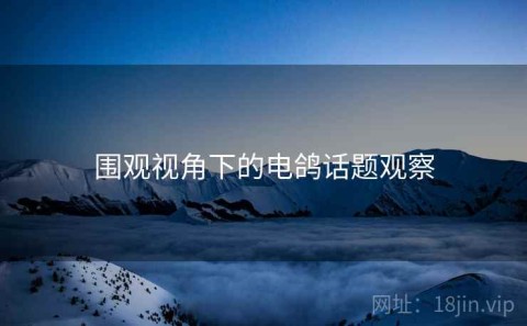 围观视角下的电鸽话题观察