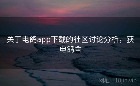 关于电鸽app下载的社区讨论分析，获电鸽舍