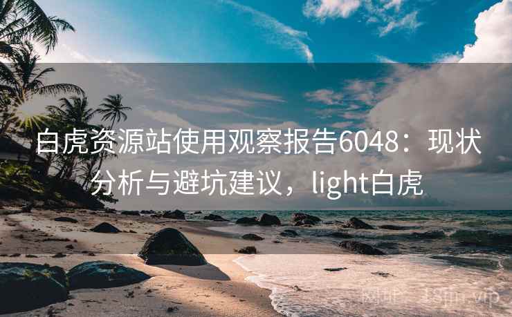 白虎资源站使用观察报告6048:现状分析与避坑建议,light白虎 白虎资源站使用观察报告6048:现状分析与避坑建议,light白虎