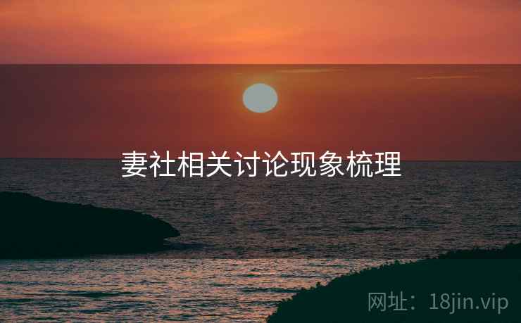 妻社相关讨论现象梳理 妻社相关讨论现象梳理