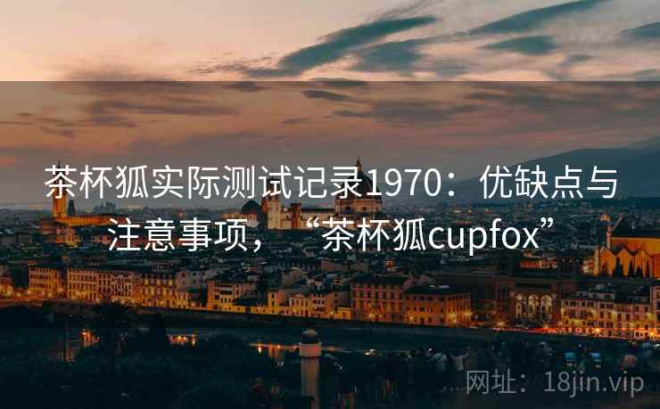 茶杯狐实际测试记录1970：优缺点与注意事项，“茶杯狐cupfox”
