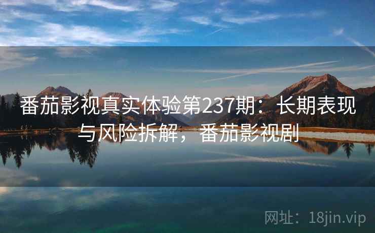 番茄影视真实体验第237期：长期表现与风险拆解，番茄影视剧
